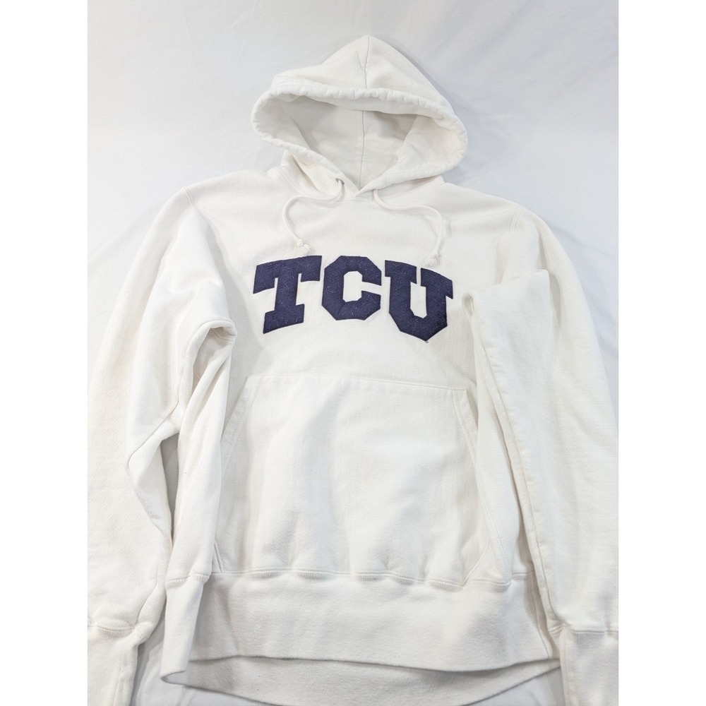 Champion Reverse Weave TCU Horned Frogs Sweatshirt Size M Texas University *Read